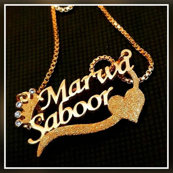 The Jewel Lodge Customize Name Necklace, Customize Name Locket For Girls, Name Pendant